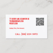 Brandsicherheitsmaßstab QR Visitenkarte (Rückseite)