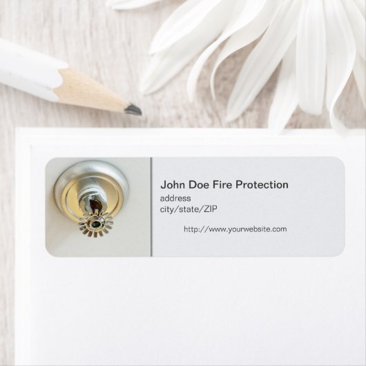 "Brandsprinkler"-Rücksendetikett (Insitu)