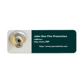 "Brandsprinkler"-Rücksendetikett (Vorne)