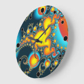 Brandstiftung Fraktal Moderne Kunst Große Wanduhr (Winkel)