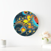 Brandstiftung Fraktal Moderne Kunst Große Wanduhr (Zuhause)