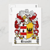 Brandt-Familienwappen Postkarte (Vorne/Hinten)