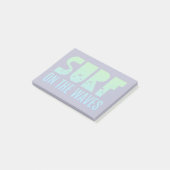 Brandung auf dem Wellen-Plakat Post-it Klebezettel (angewinkelt)