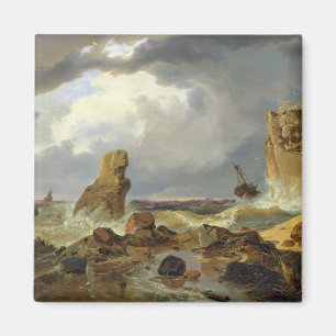 Brandung auf einer felsigen Küste, 1835 Magnet