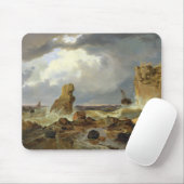 Brandung auf einer felsigen Küste, 1835 Mousepad (Mit Mouse)