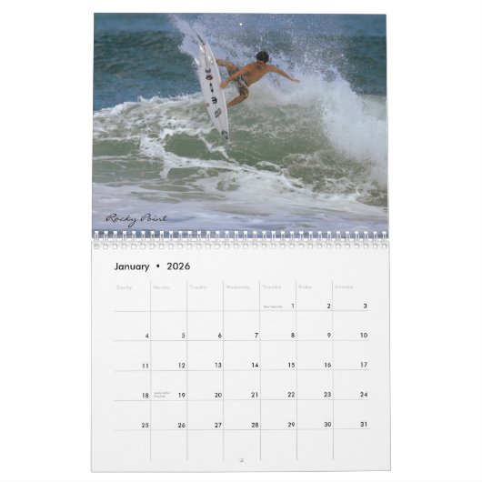 Brandung Hawaii, durch Brad Scott Kalender (Jan 2026)
