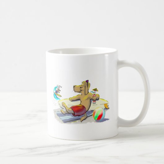Brandung Hund Kaffeetasse (Rechts)