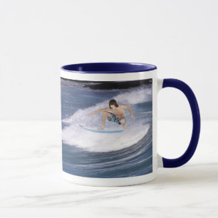 Brandung oben!  Fangen Sie die Welle! Tasse