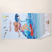 Brandung oben! strandtuch (Vorderseite)