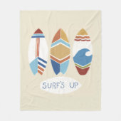 Brandung oben! Surfbretter Fleecedecke (Vorderseite)