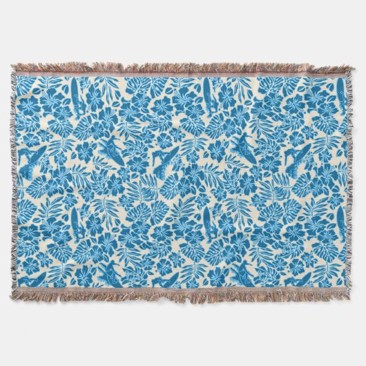 Brandung Pareau hawaiische Hibiskusthrow-Decken Decke (Vorderseite)