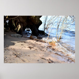 Brandung, Strandleben Poster
