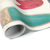 Brandungen oben in den fünfziger Jahren Geschenkpapier (Rolleneckpunkt)