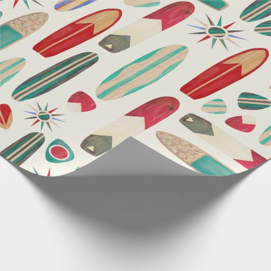 Brandungen oben in den fünfziger Jahren Geschenkpapier (Ecke)