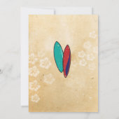 Brandungen oben! Surfender Geburtstag laden Einladung (Rückseite)