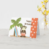 Brandungs-Affe Karte (Gelbe Blume)