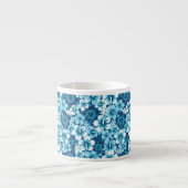 Brandungs-BlumenHibiskus-Muster Espressotasse (Vorderseite)