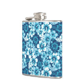 Brandungs-BlumenHibiskus-Muster Flachmann (Links)