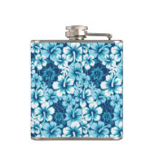 Brandungs-BlumenHibiskus-Muster Flachmann (Rückseite)