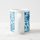 Brandungs-BlumenHibiskus-Muster Jumbo-Tasse (Rückseite)