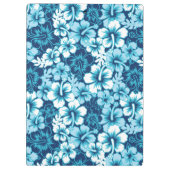 Brandungs-BlumenHibiskus-Muster Klemmbrett (Rückseite)