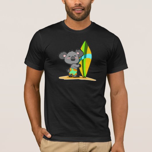Brandungs-Brett-Koala-Bärn-Shirt T-Shirt (Vorderseite)