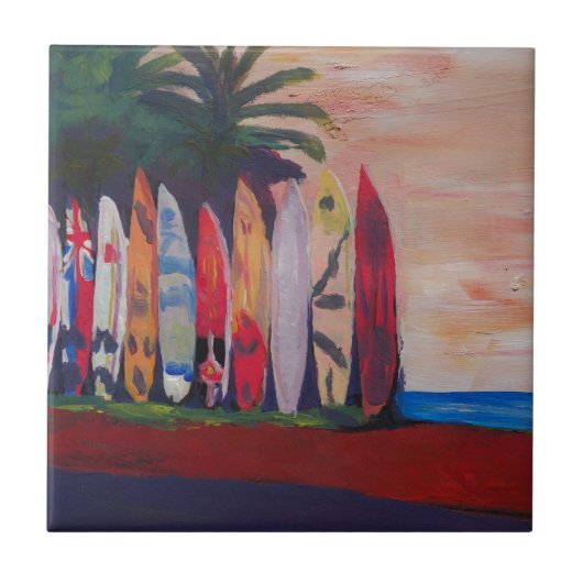 Brandungs-Brett-Zaun-Wand an der Küste Fliese (Vorderseite)