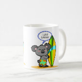 Brandungs-Koala-Bärn-Tasse Kaffeetasse (VorderseiteRechts)