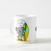 Brandungs-Koala-Bärn-Tasse Kaffeetasse (Vorderseite Links)