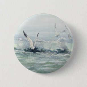 BRANDUNGS-MÖVEN u. MEER durch SHARON SHARPE Button