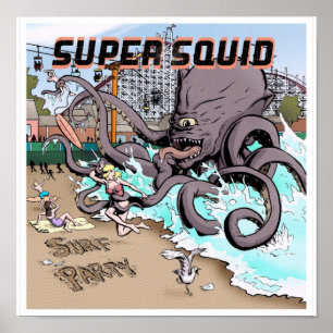 Brandungs-Party-Plakat 12x12 Poster