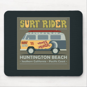 Brandungs-Reiter-Huntington Beach Plakat Mousepad