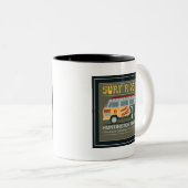 Brandungs-Reiter-Huntington Beach Plakat Zweifarbige Tasse (VorderseiteRechts)