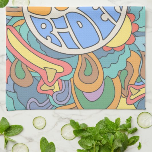 Brandungs-Reiter-Muster Geschirrtuch (Gefaltet)