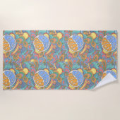 Brandungs-Reiter-Muster Strandtuch (Vorderseite)