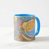 Brandungs-Reiter-Muster Tasse (VorderseiteRechts)