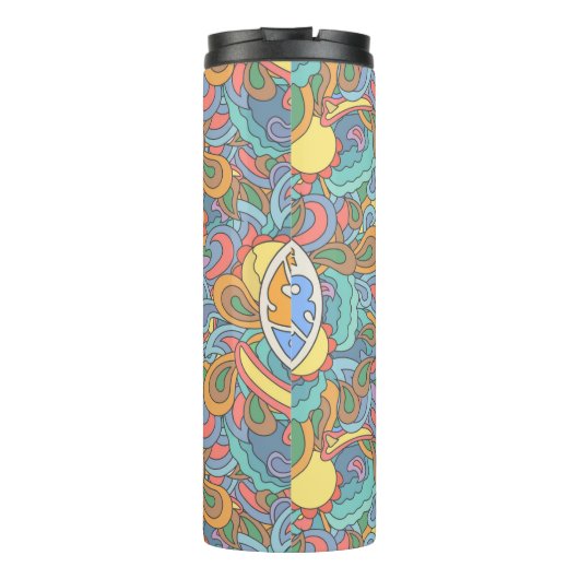 Brandungs-Reiter-Muster Thermosbecher (Rückseite)