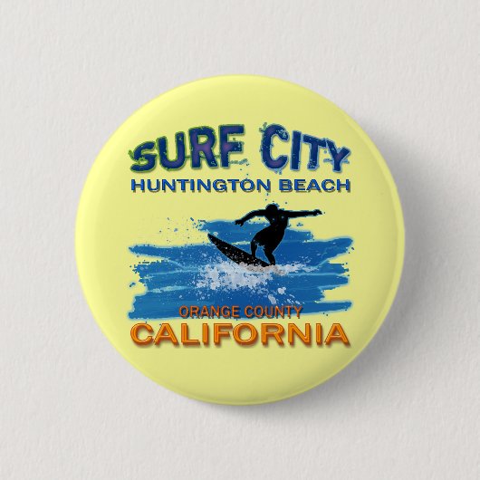 BRANDUNGS-STADT HUNTINGTON BEACH BUTTON (Vorderseite)
