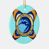 Brandungs-Stadt, Huntington Beach, CA Keramikornament (Rechts)