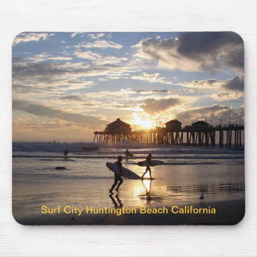 Brandungs-Stadt Huntington Beach Kalifornien Mousepad (Vorne)