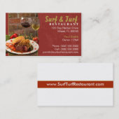 Brandungs-und Rasen-Restaurantgewerbe-Karte Visitenkarte (Vorne/Hinten)