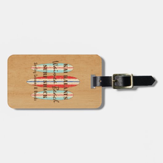 Brandungs-Zeichen fertigen Gepäckanhänger (Vorderseite horizontal)