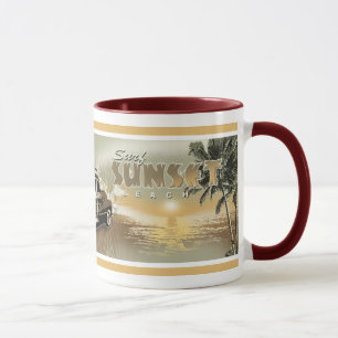 Brandungssonnenuntergang Tasse