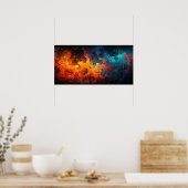 Brandwasserenergie Moderne Kunst Poster (Küche)