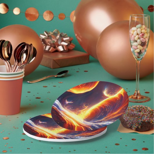 Brandwasserraum Pappteller (Multi)