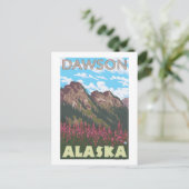 Brandweed & Mountains - Dawson, Alaska Postkarte (Stehend Vorderseite)