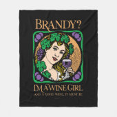 Brandy (Ich bin ein Weinmädchen) Fleecedecke (Vorderseite)