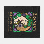 Brandy (Ich bin ein Weinmädchen) Fleecedecke (Vorderseite (Horizontal))