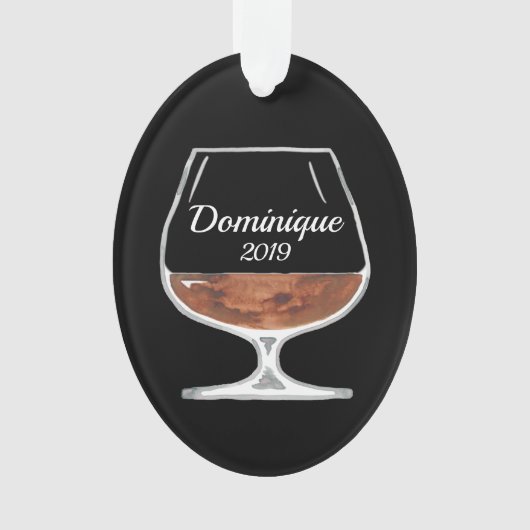 Brandy oder Bourbon Personalisiert Ornament (Vorderseite)