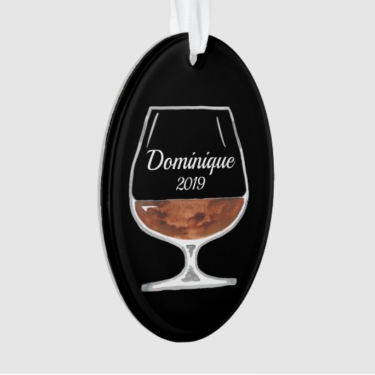 Brandy oder Bourbon Personalisiert Ornament (Vorderseite)